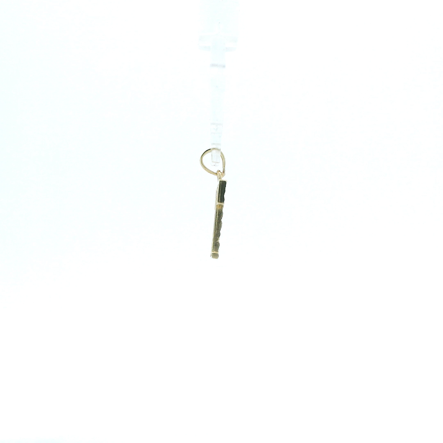 10K Yellow Gold Diamond Cut Letter "T" Pendant