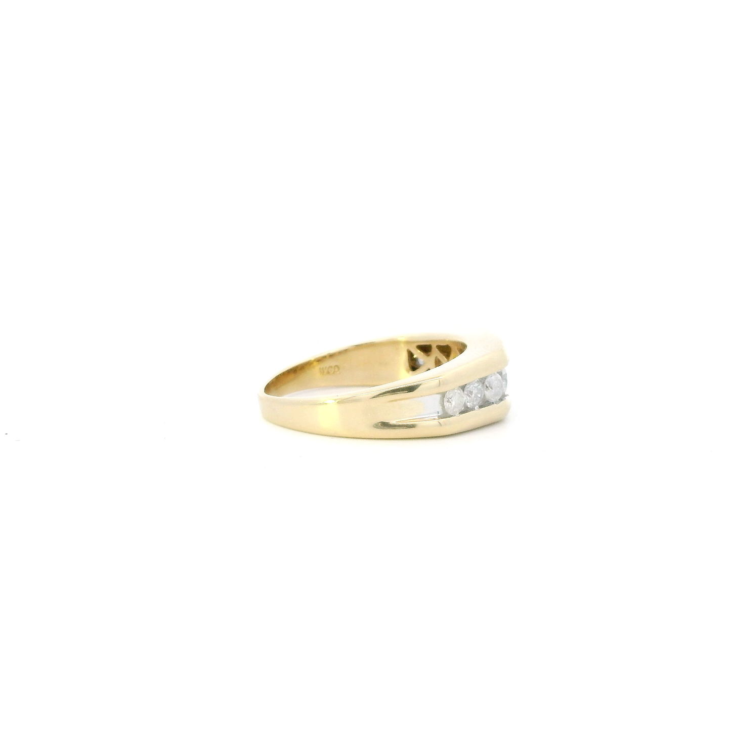 14K Yellow Gold Diamond Mens Ring - 1.03ct