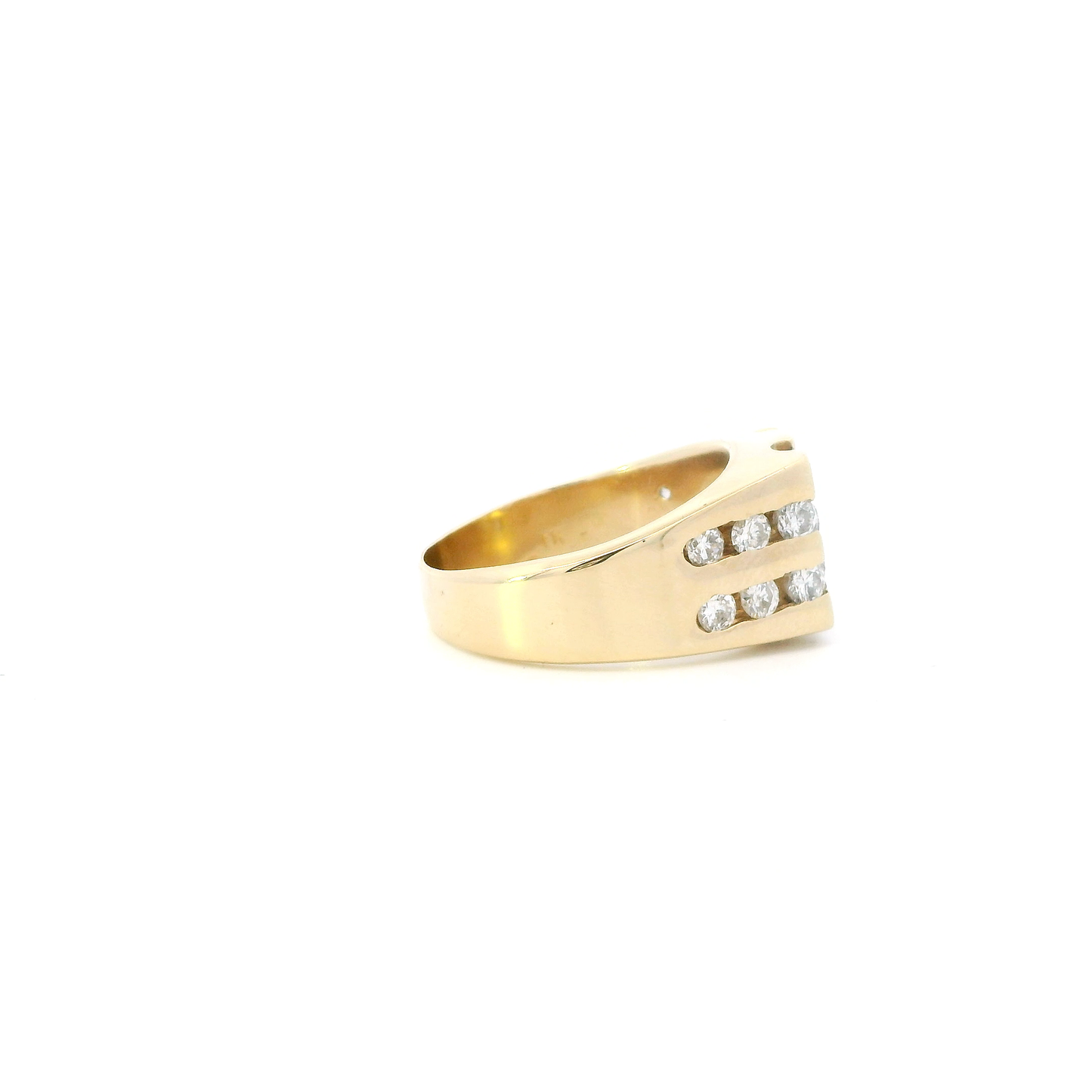 14K Yellow Gold Diamond Mens Ring - 2.48ct