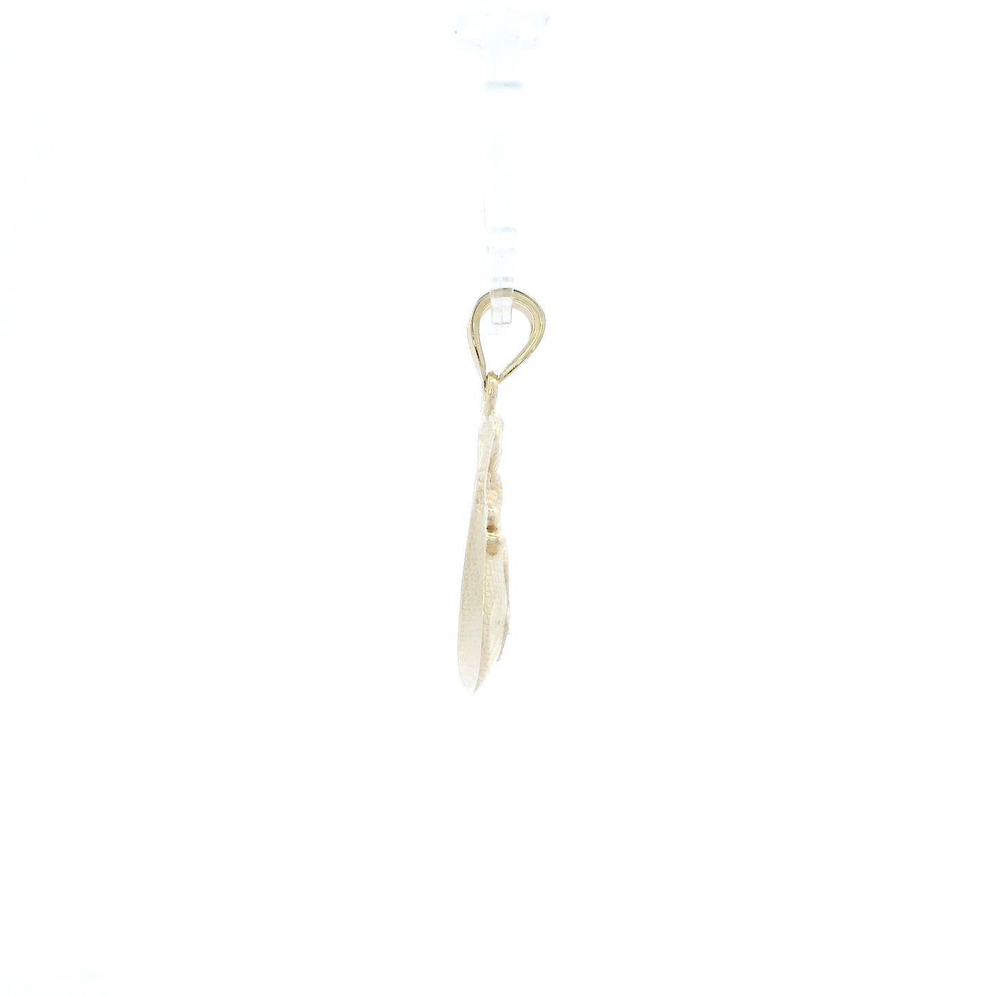 10K Yellow Gold Diamond Cut Money Bag Pendant