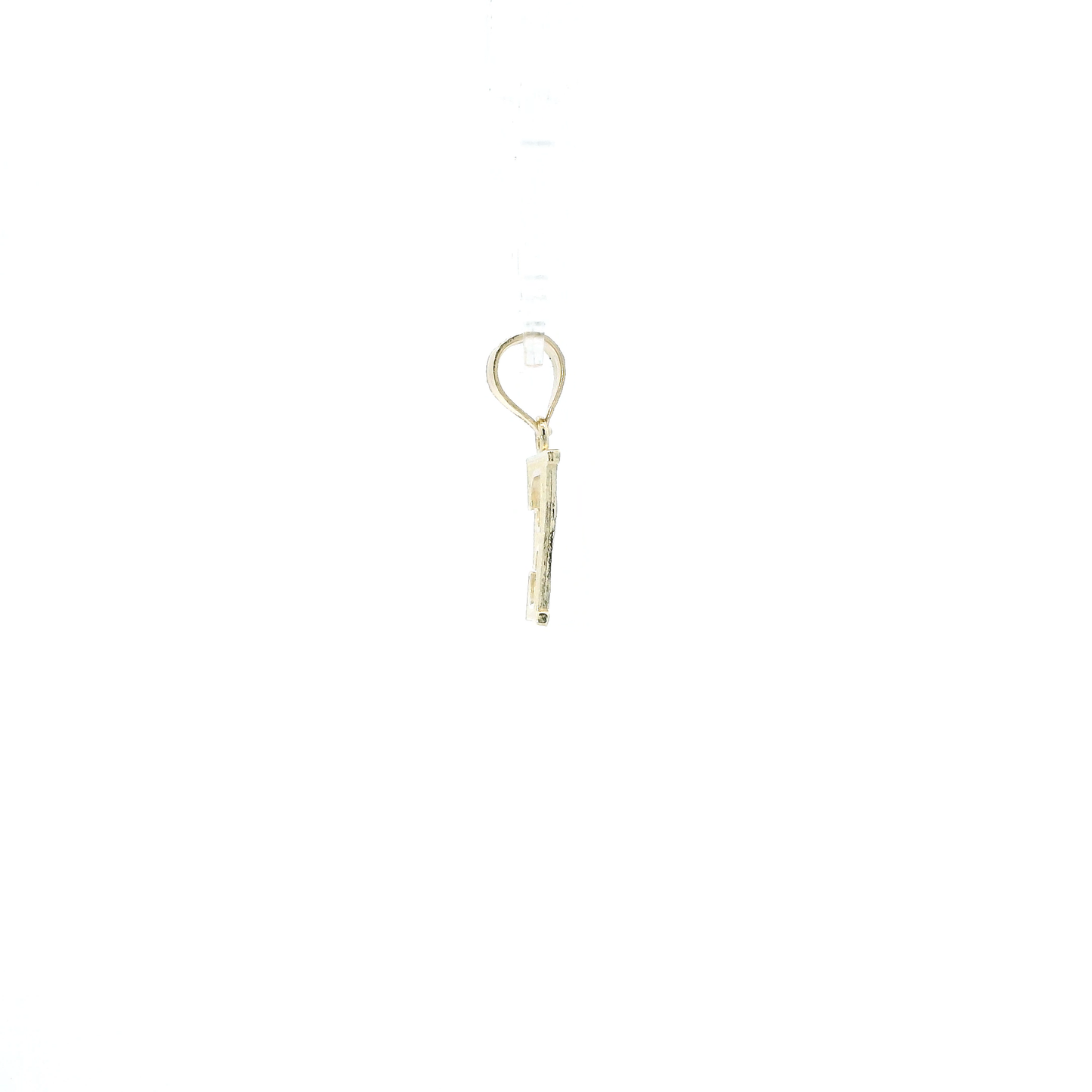 10K Yellow Gold Diamond Cut Letter "E" Pendant