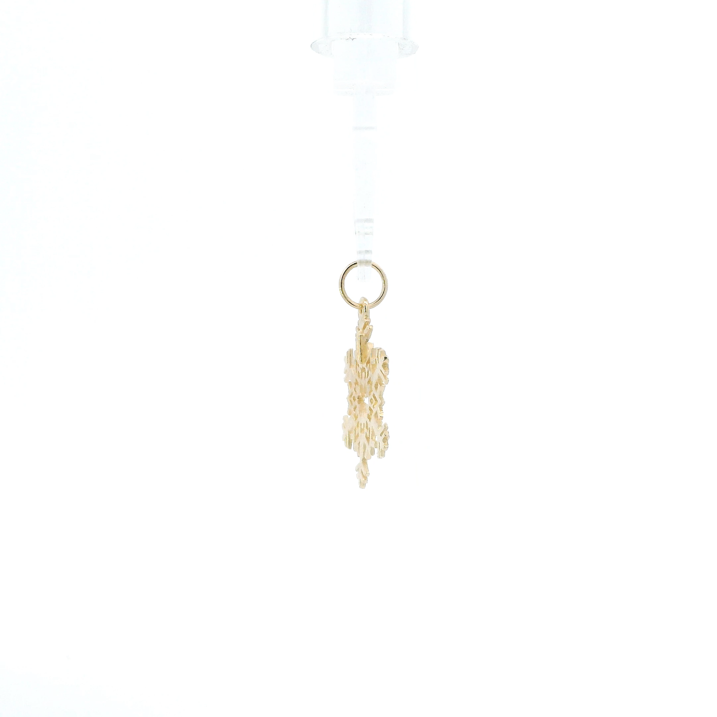 14K Yellow Gold Snowflake Pendant