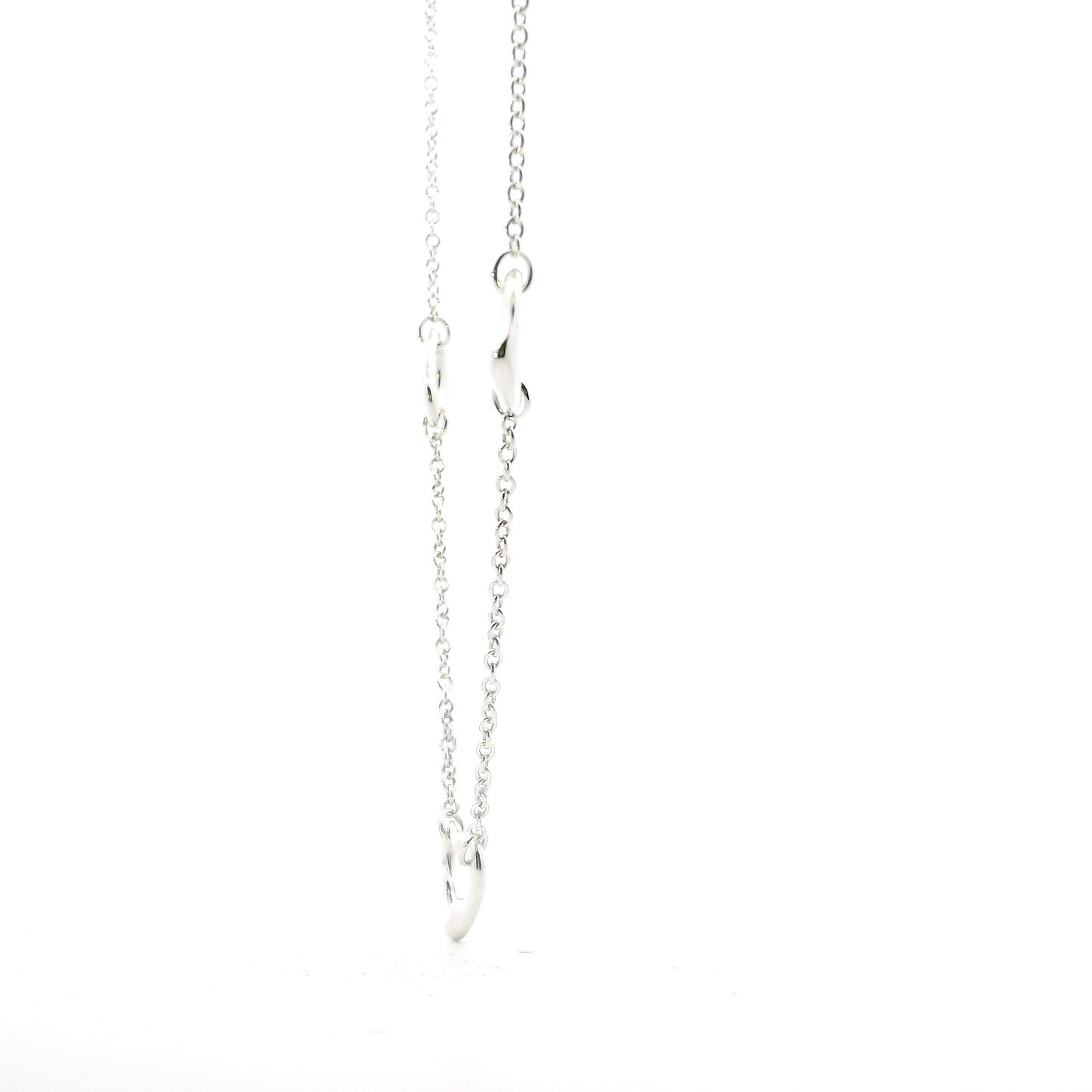 Silver Tiffany And Co Elsa Petretti 3 Hearts Necklace