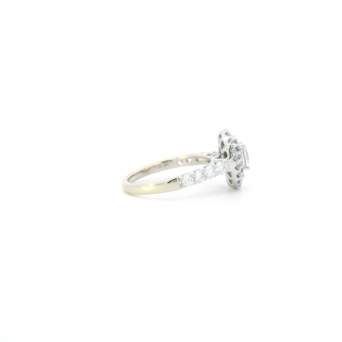 14K White Gold Lab Grown Diamond Womens Ring - 1.52ct