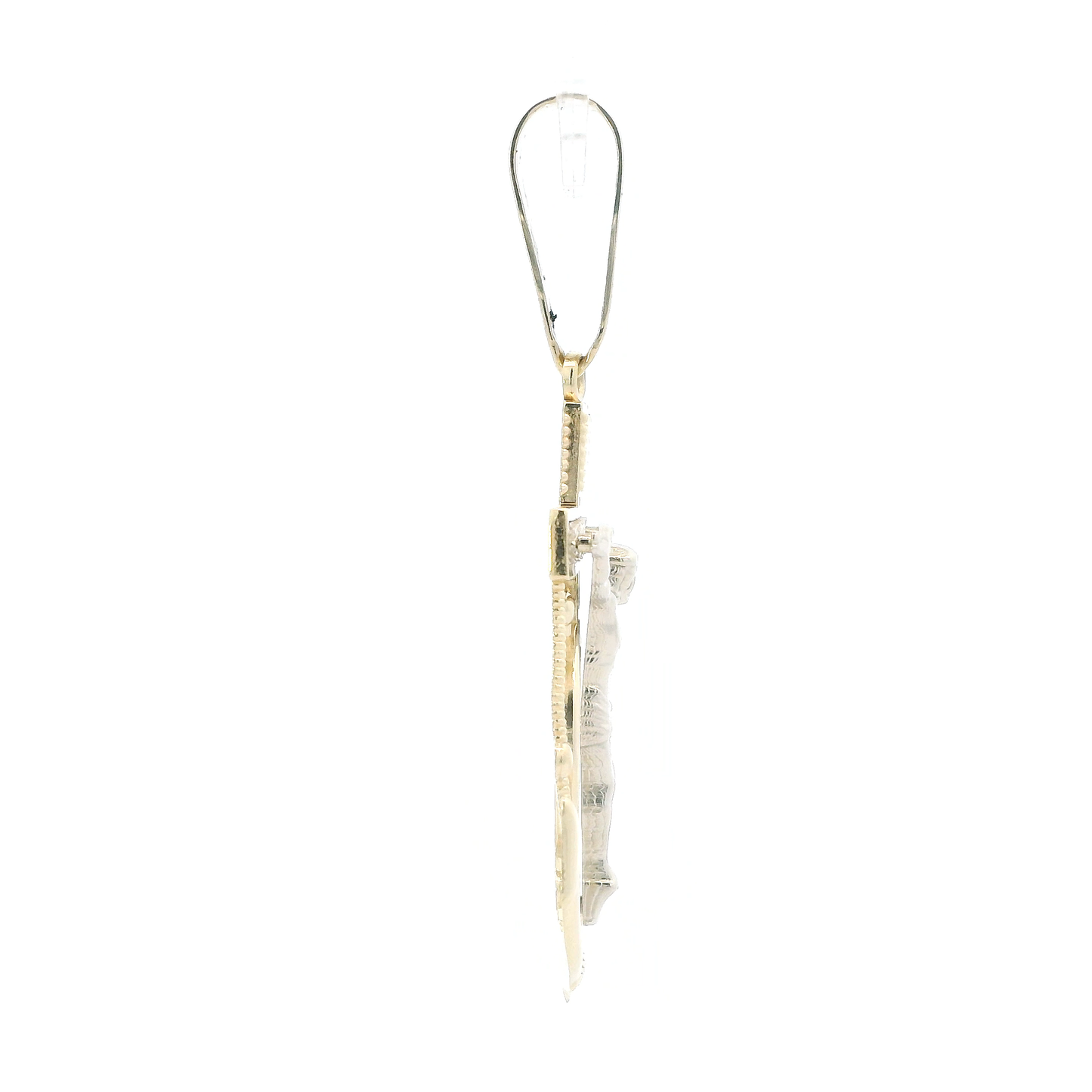 14k Yellow & White Gold Mariner Crucifix Pendant