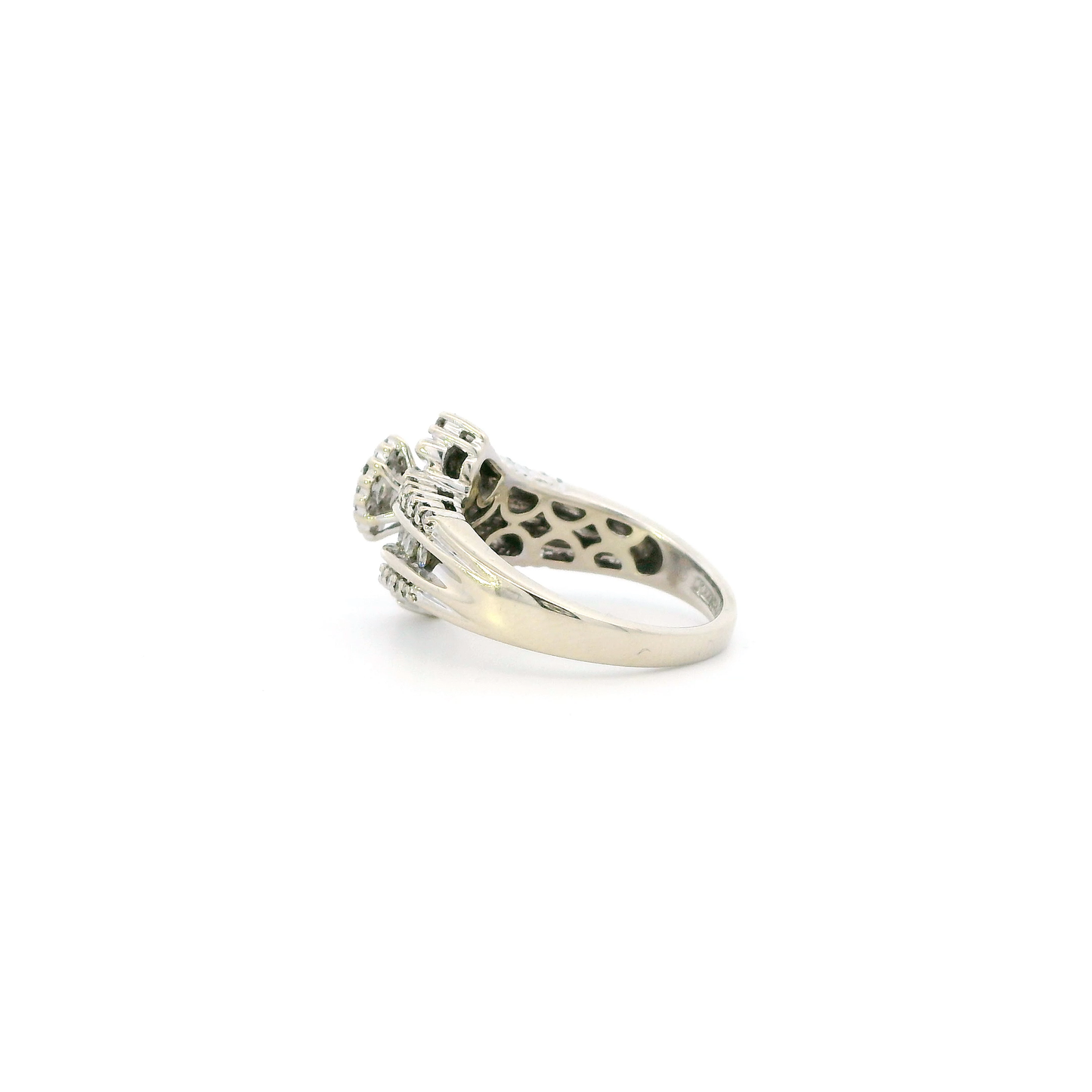 14K White Gold Diamond Womens Ring - 0.46ct