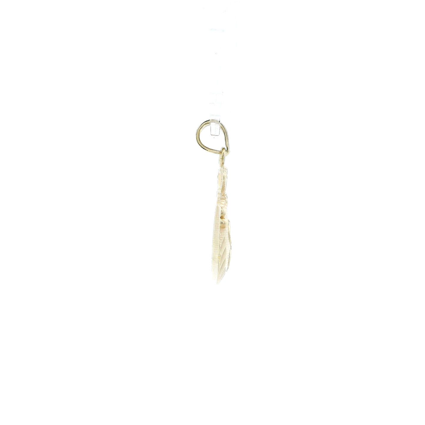 10K Yellow Gold Diamond Cut Money Bag Pendant
