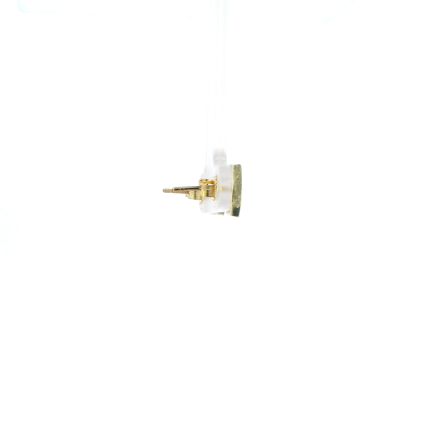 10K Yellow Gold Square Cz Stud Earrings