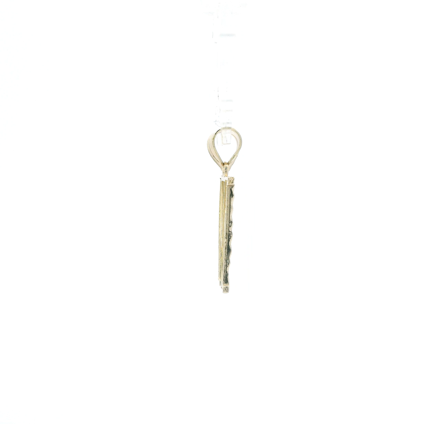 10K Yellow Gold Diamond Cut Letter "M" Pendant