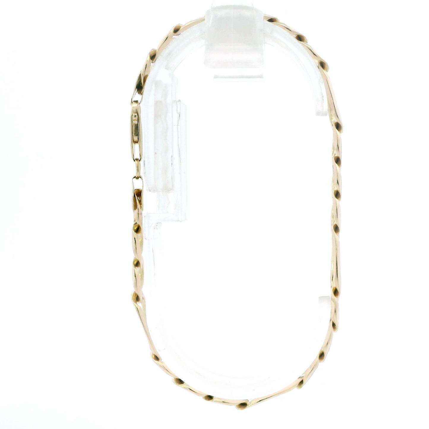 14K Yellow Gold 8.5" Diamond Cut Figaro Bracelet