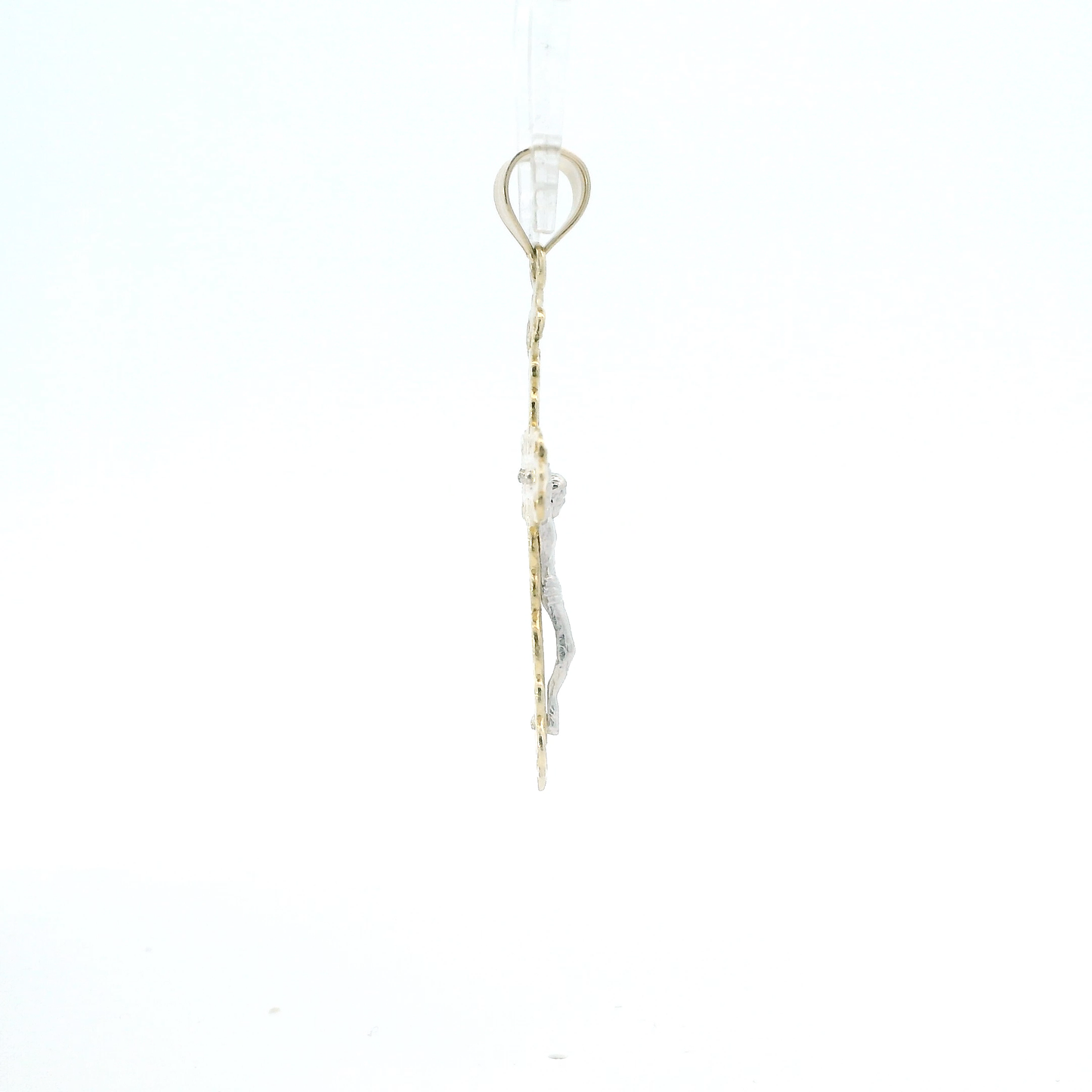 14K Yellow & White Gold Religious Crucifix Pendant