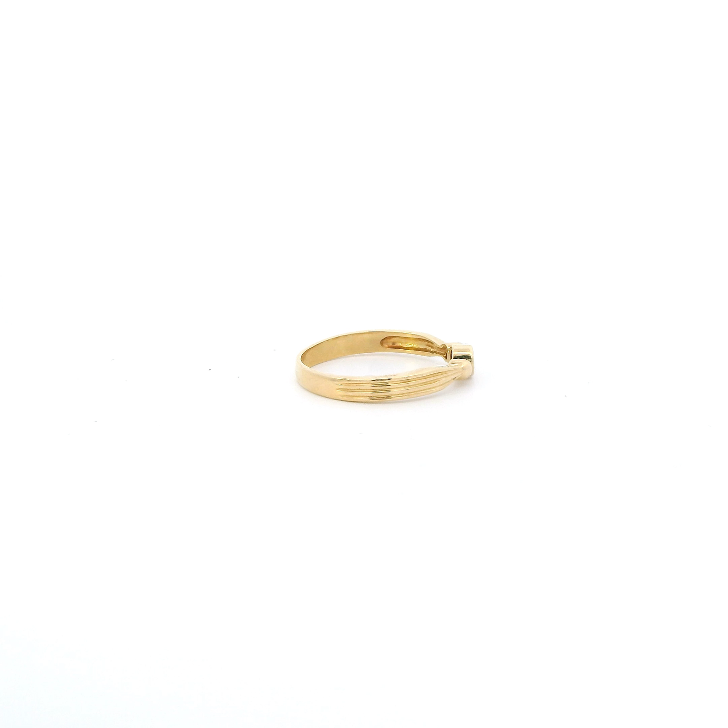 18K Yellow Gold Diamond Womens Ring - 0.02ct
