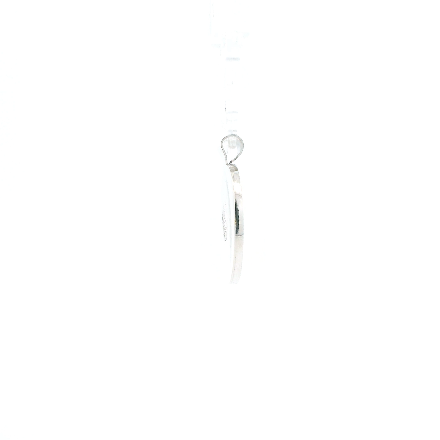 Silver Moon Mountain Scene Pendant