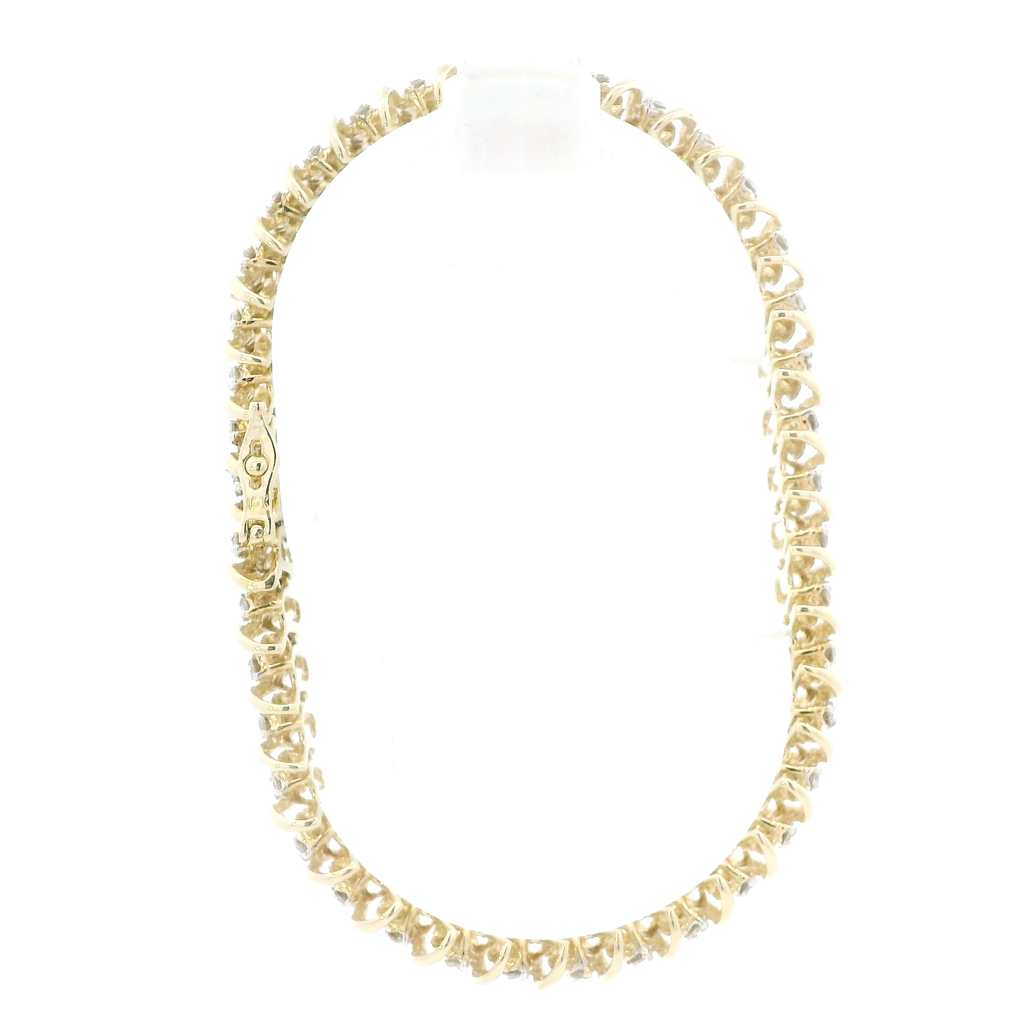 10K Yellow Gold 7" Diamond Tennis Bracelet - 5.00ct