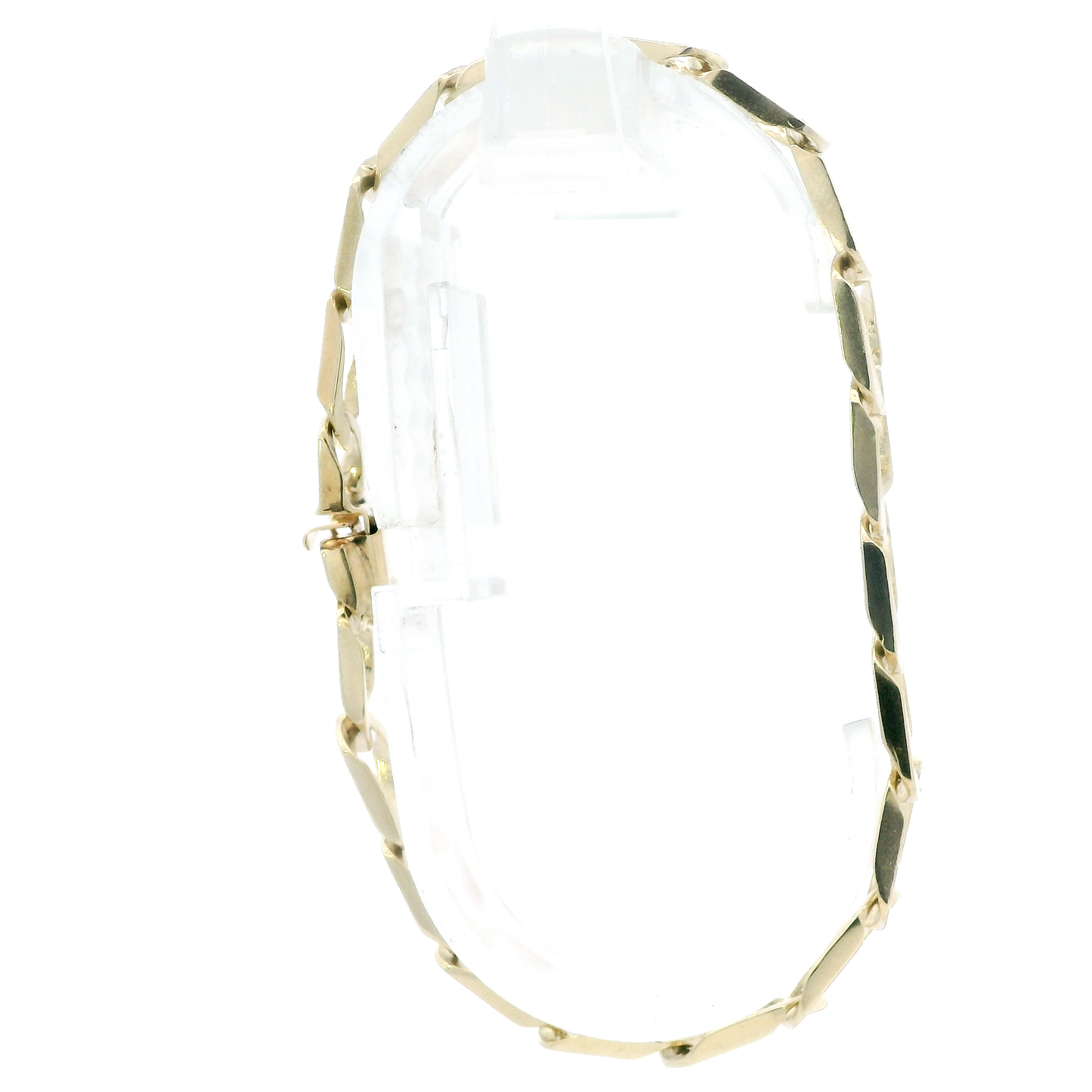 14K Yellow Gold 8" Flat Curb Bracelet