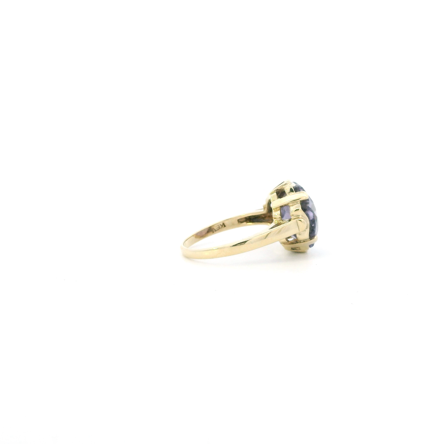 10K Yellow Gold Star Alexandrite Womens Ring