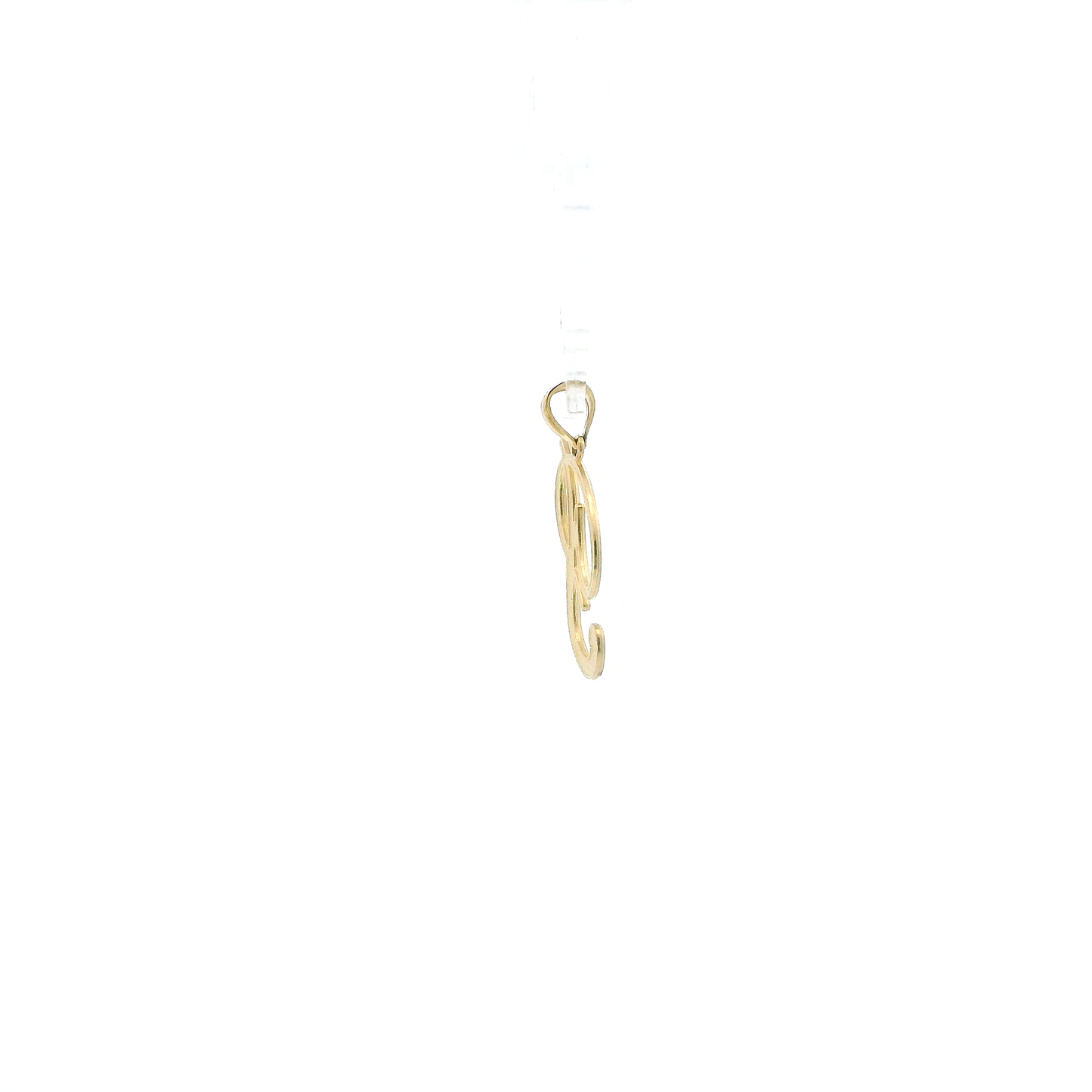 10K Yellow Gold Diamond Cut Letter "P" Pendant