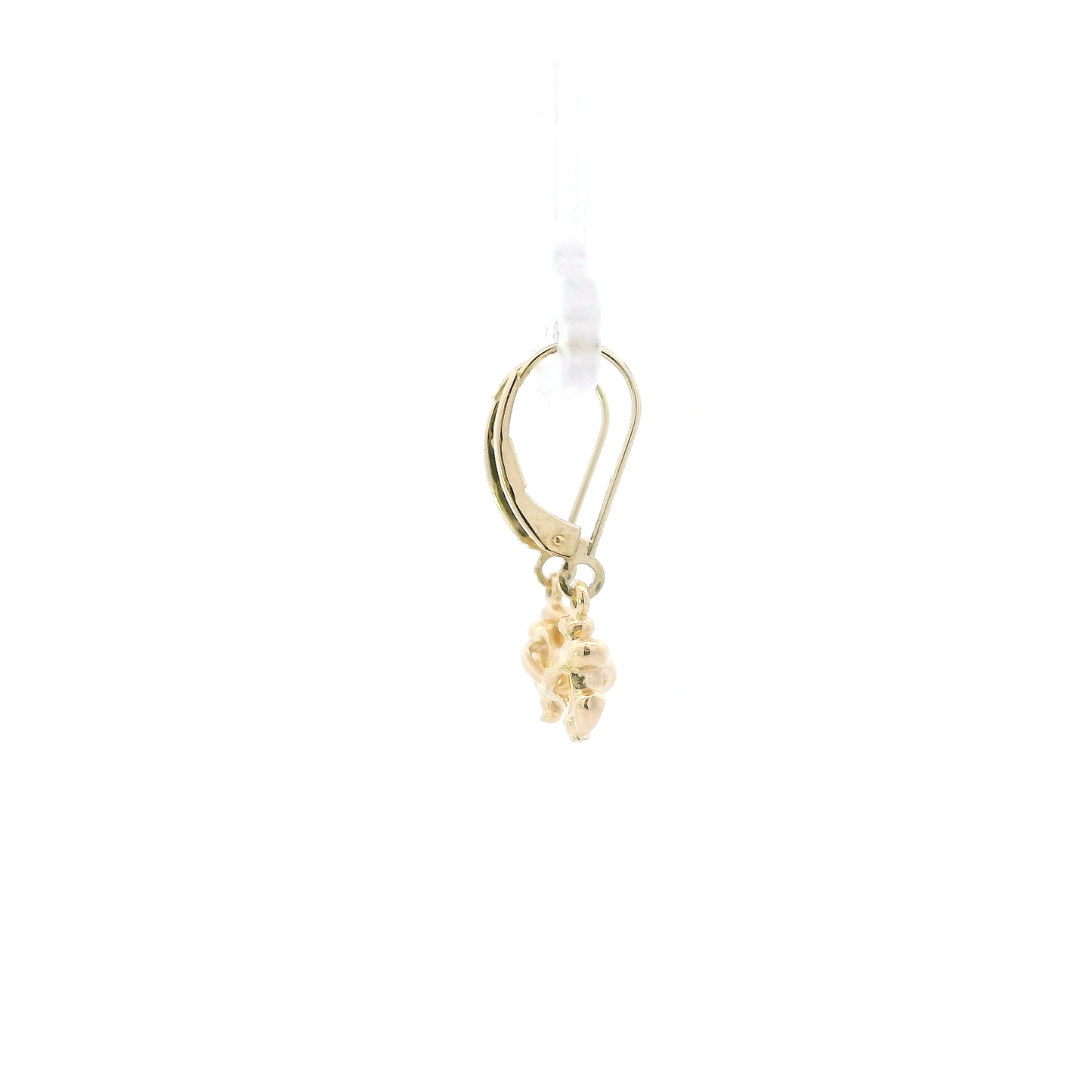14K Hawaiian Sea Turtle Dangle Leverback Earrings