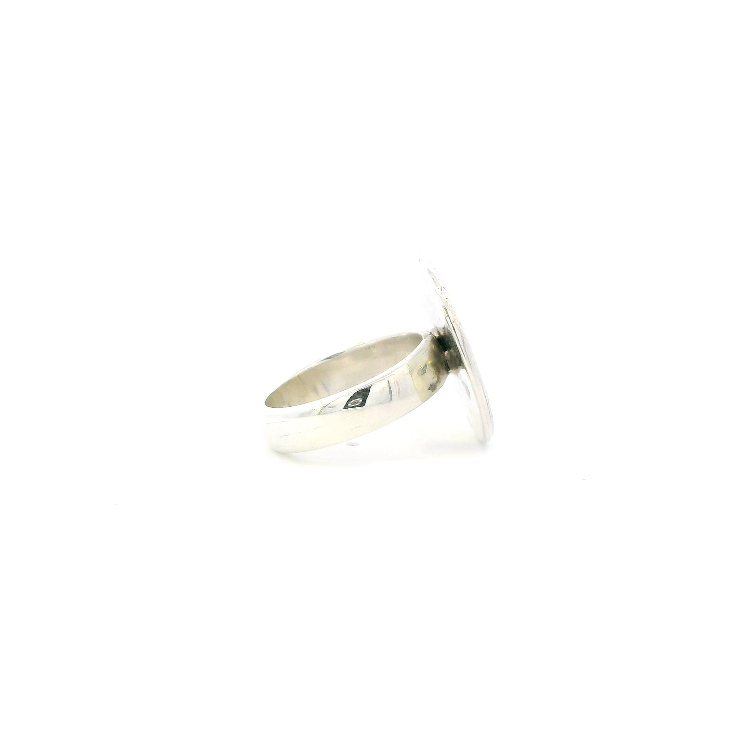 Silver Aztec Calendar Womens Ring