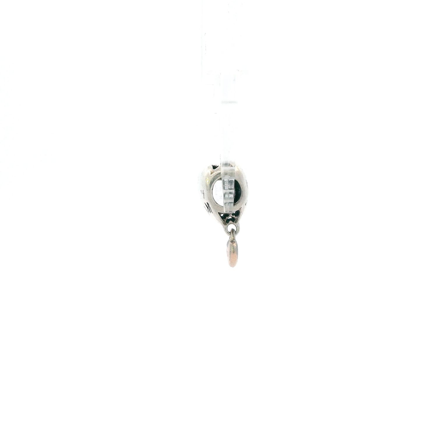 Pandora Sterling Silver Two Tone Love You Mom Dangle Heart Charm
