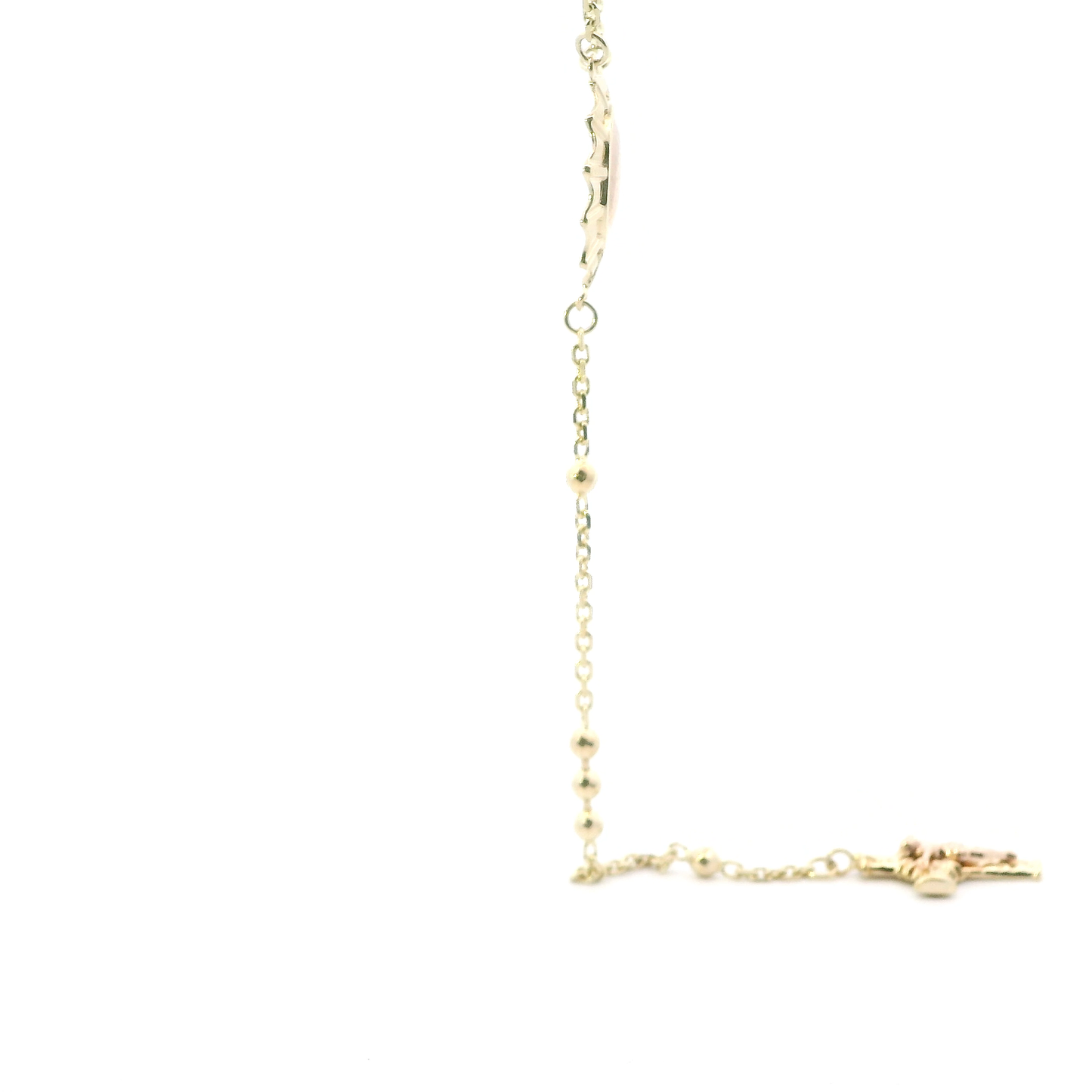 14K Yellow & Rose Gold 25.5" Beaded Rosary