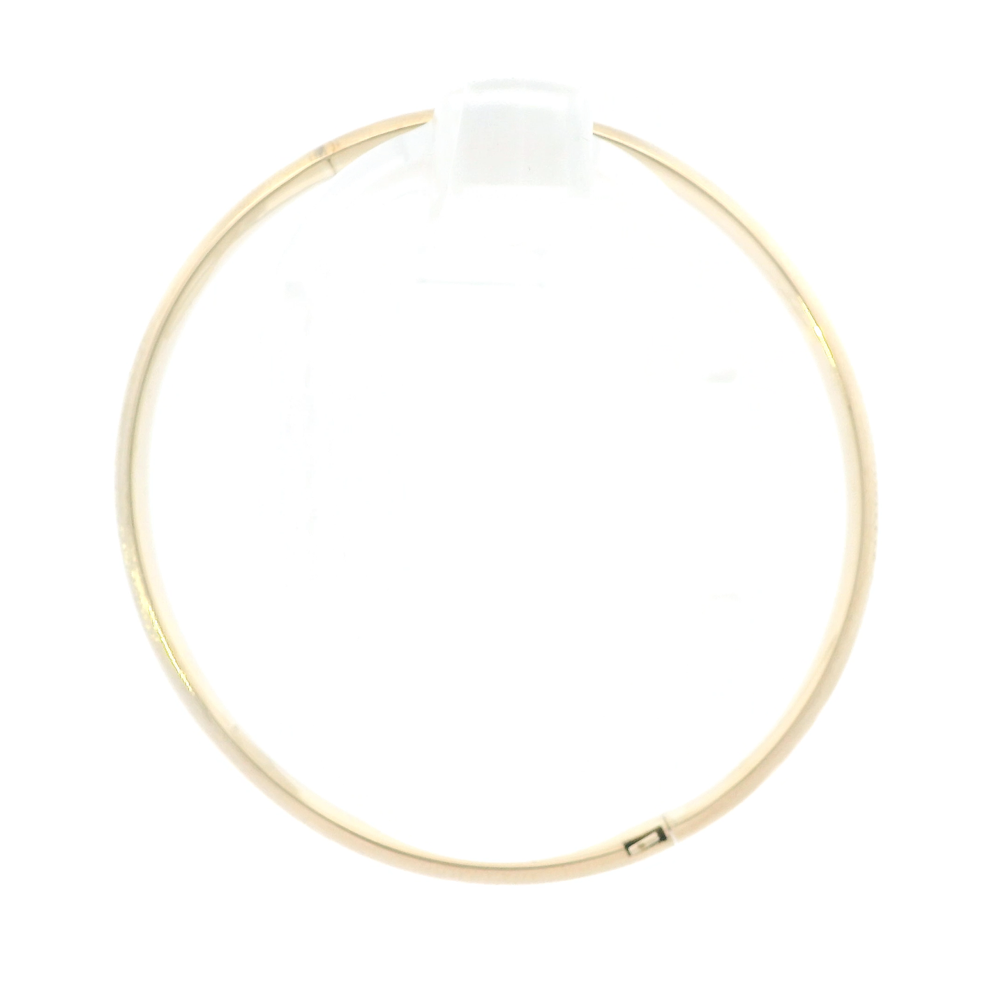 14K Yellow Gold Diamond Cut Design Bangle Bracelet
