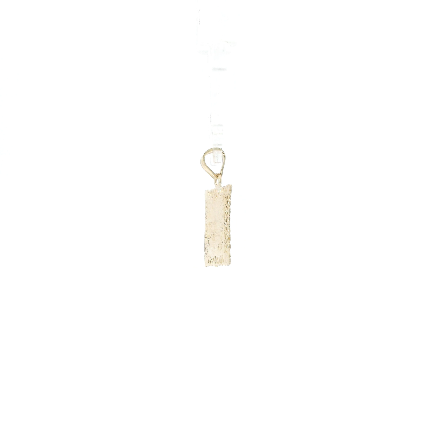 10K Yellow Gold Rectangle "R" Pendant