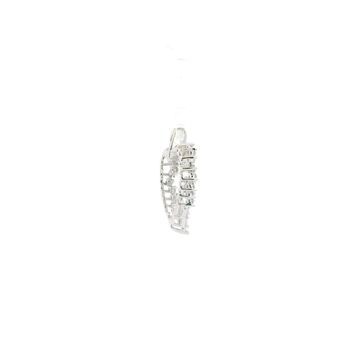 14K White Gold Diamond Heart Pendant - 0.35ct
