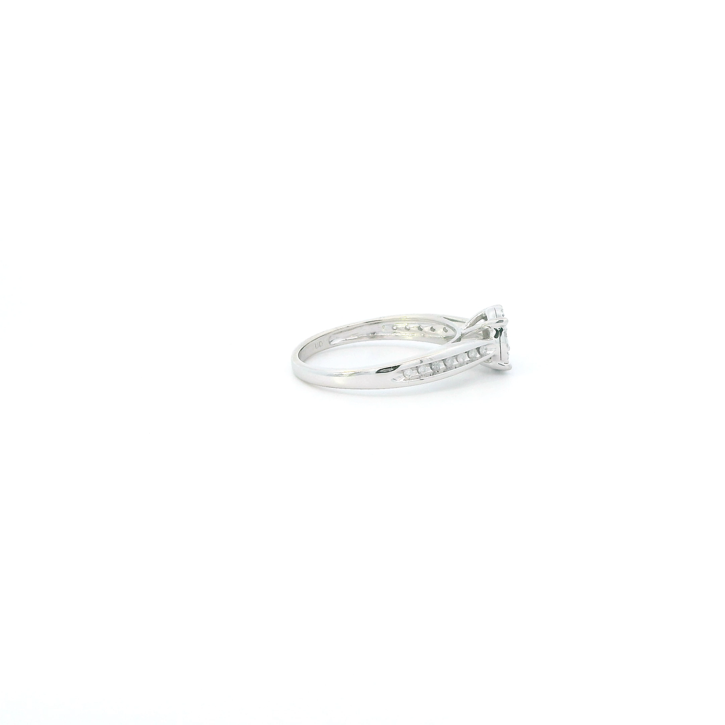 10K White Gold Diamond Womens Ring - 0.21ct