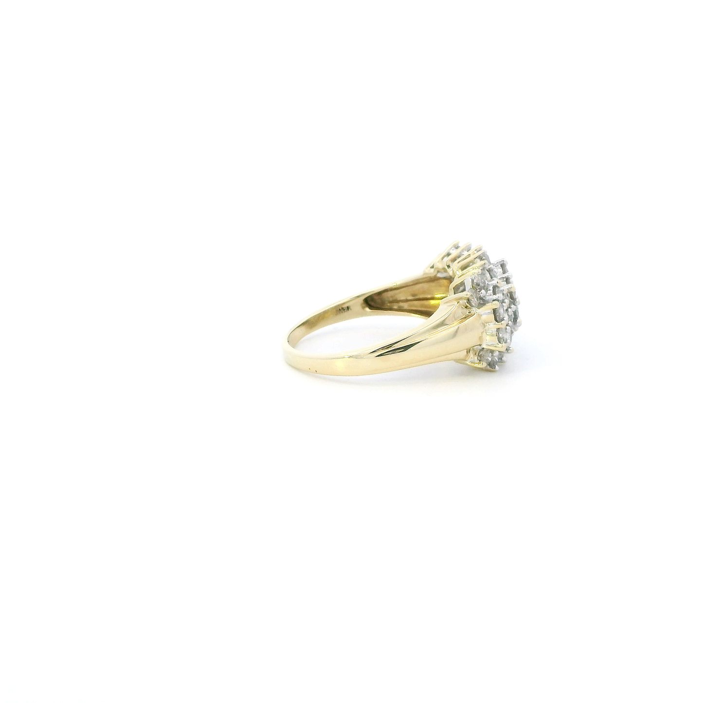 10K Yellow Gold Diamond Womens Ring - 1.64ct