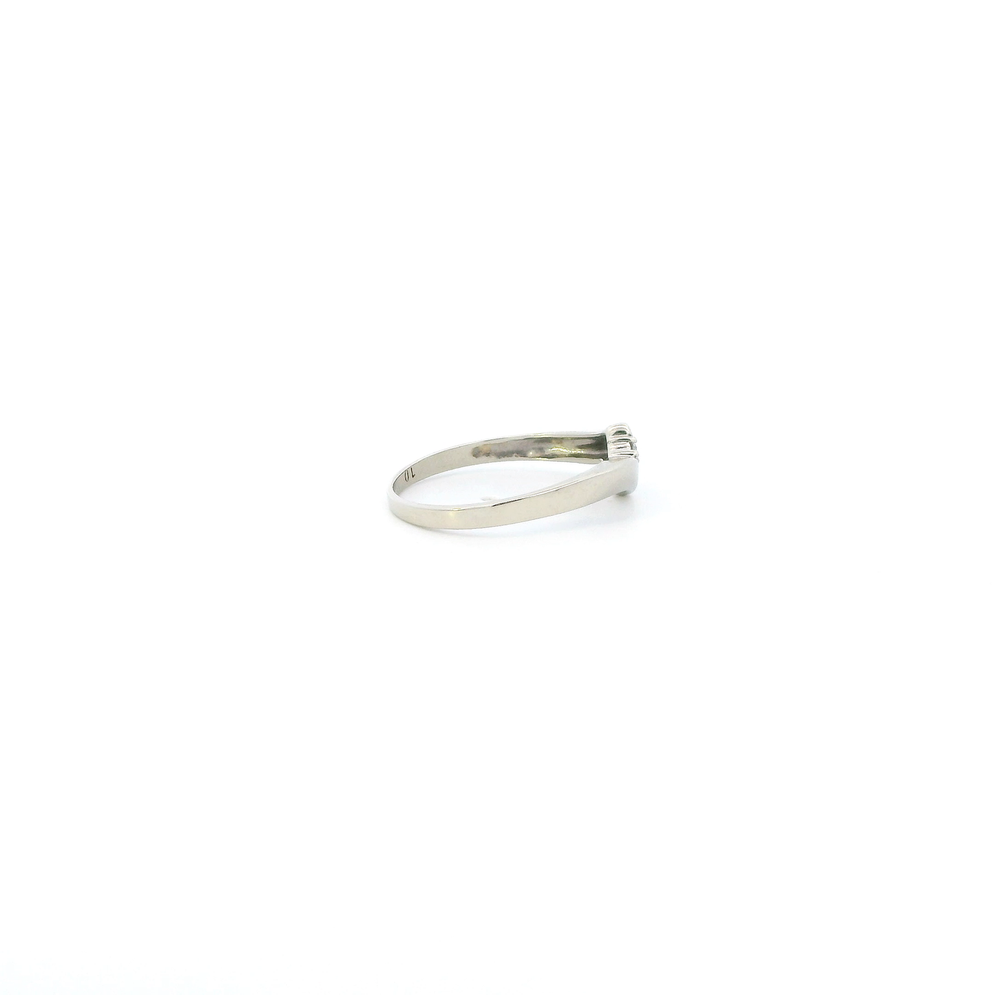 10K White Gold Diamond Womens Ring - 0.03ct