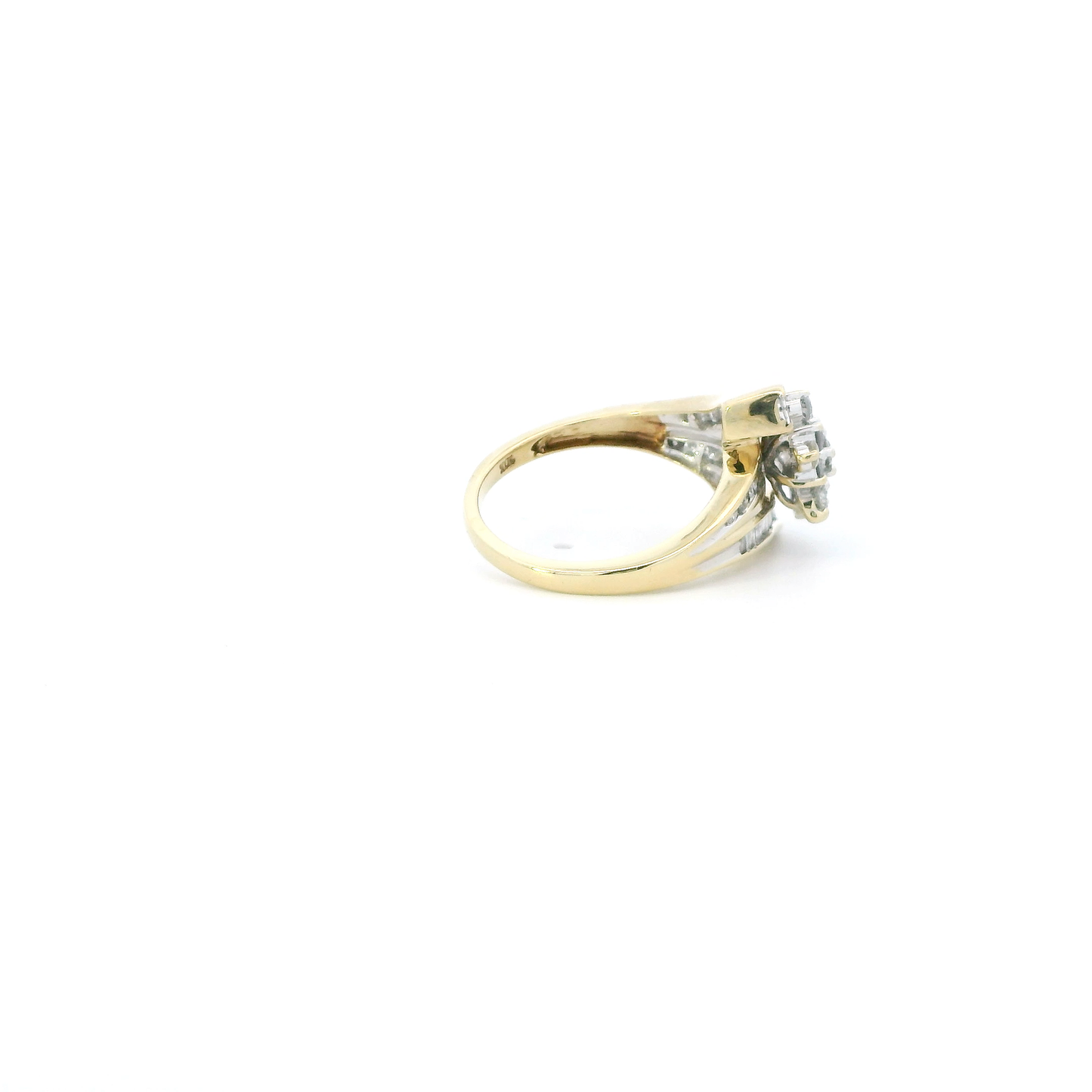 10K Yellow & White Gold Diamond Womens Ring - 1.00