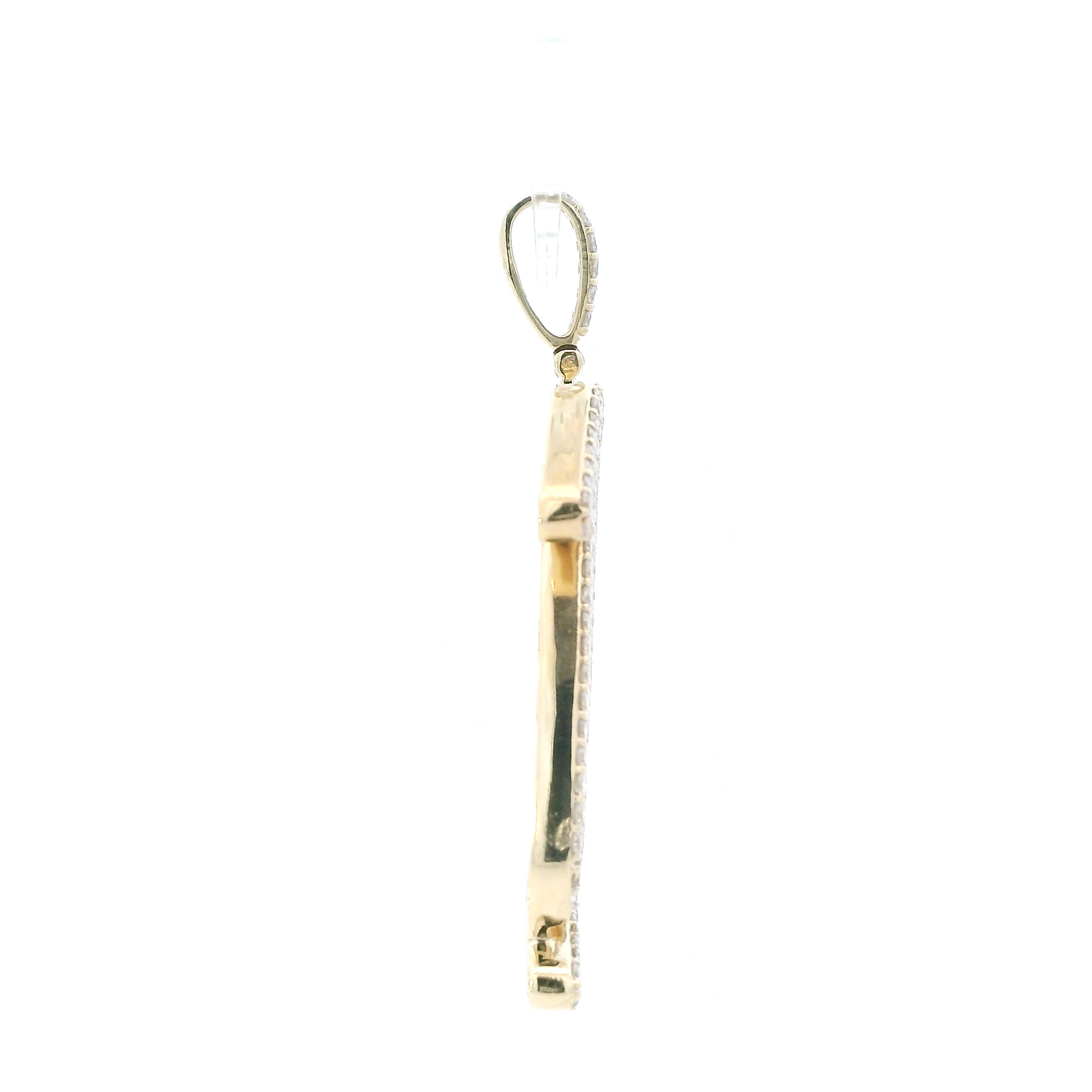 10K Yellow Gold Diamond "100" Pendant - 5.03ct