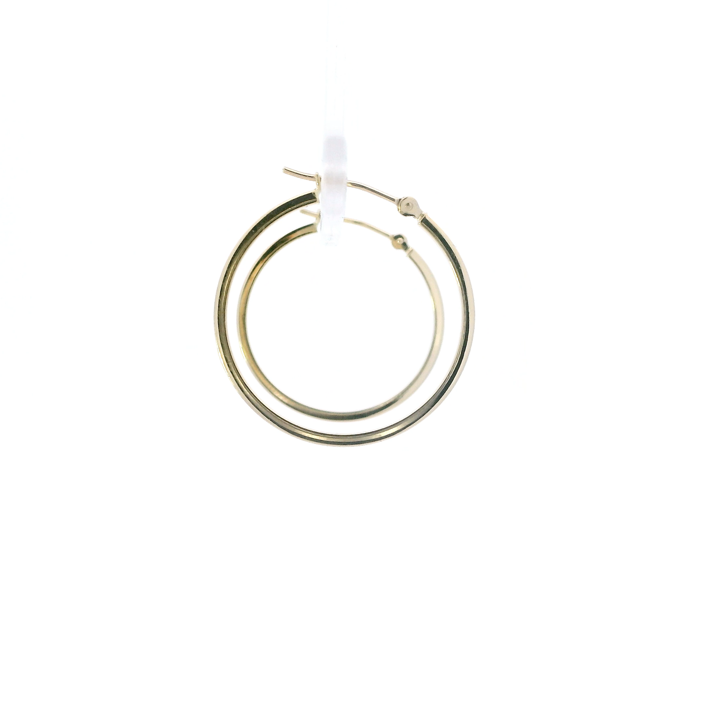 14K Yellow Gold Square Hoop Earrings