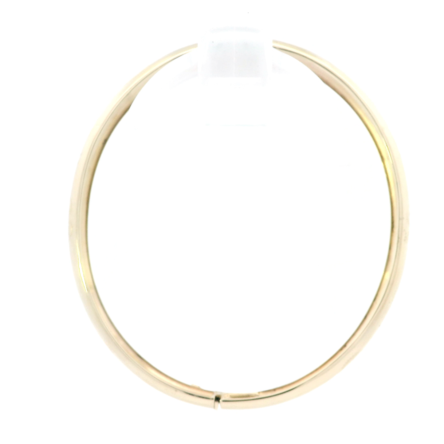 14K Yellow Gold Flower Design Bangle Bracelet