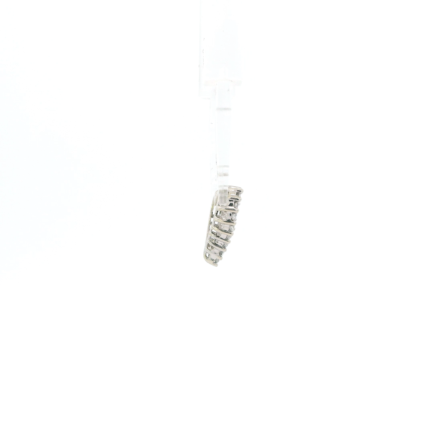 14K White Gold Diamond Heart Pendant - 0.40ct
