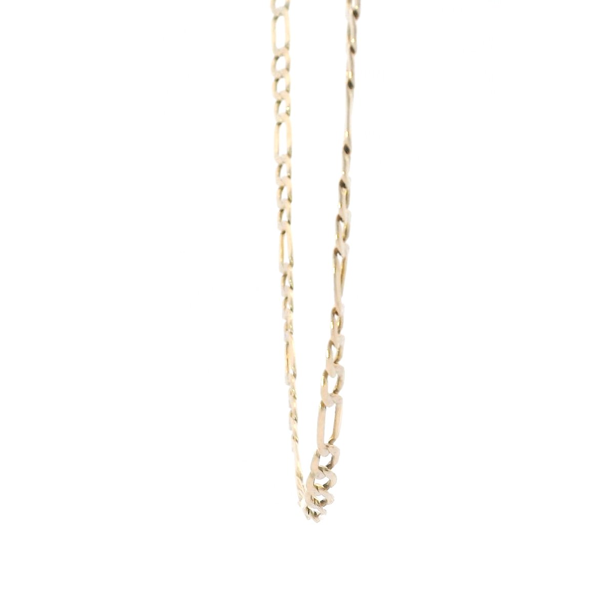 10K Yellow Gold 26" Diamond Cut Hollow Figaro Chain