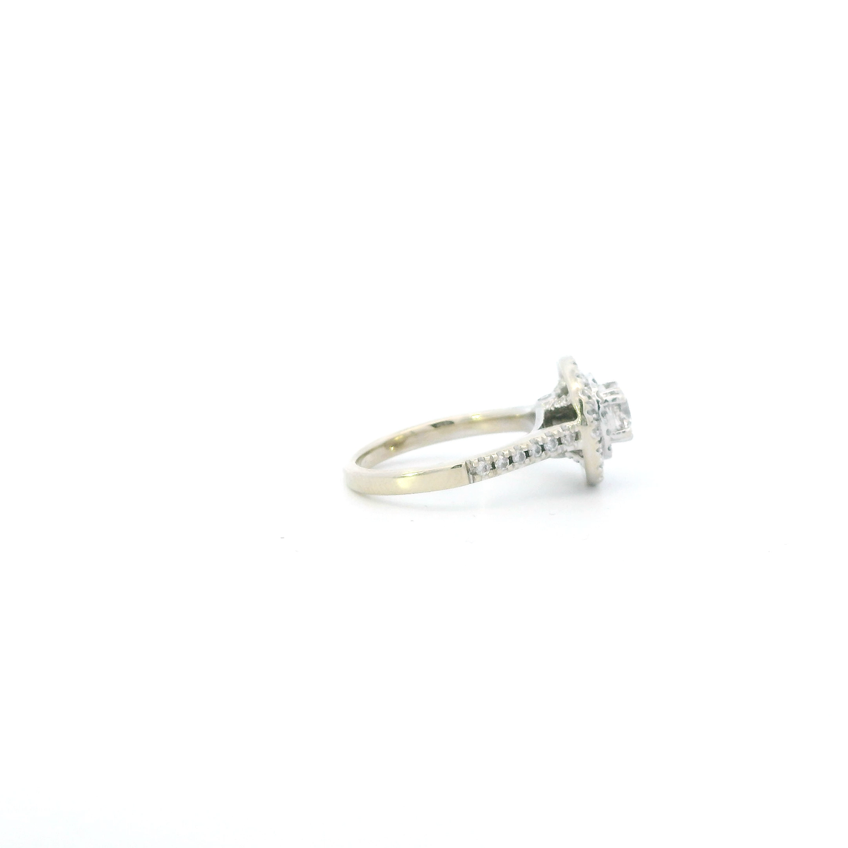 14K White Gold Diamond Womens Ring - 0.93ct