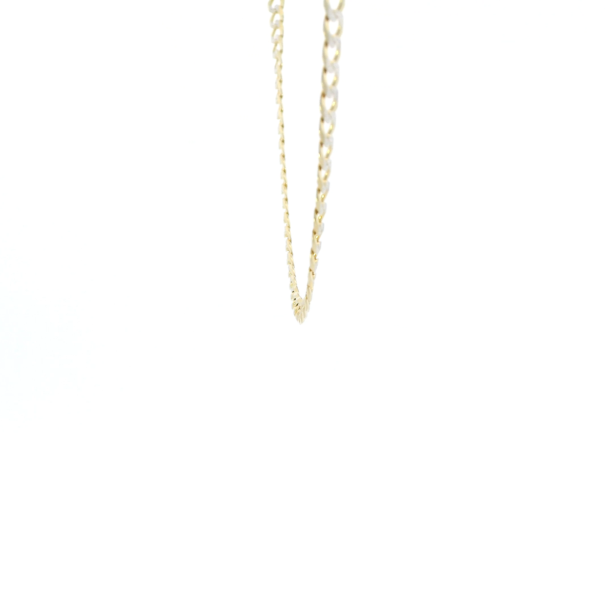 14K Yellow Gold 16" Diamond Cut Curb Chain
