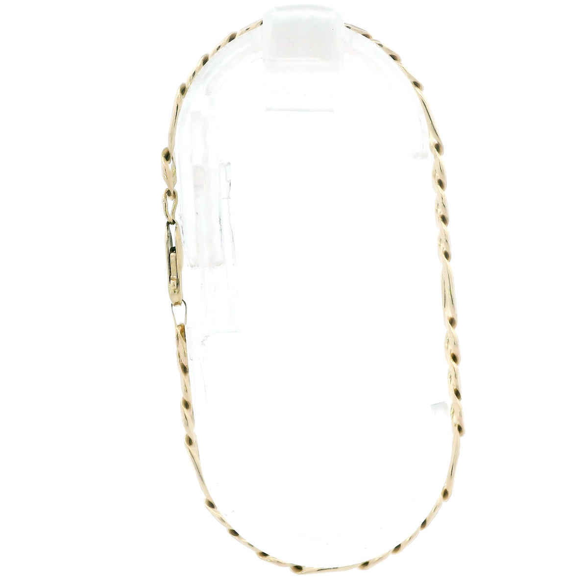 14K Yellow Gold 8.5" Semi Hollow Figaro Bracelet