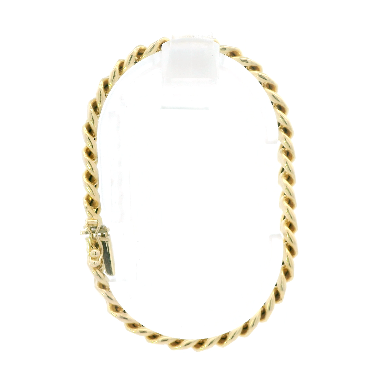 14K Yellow Gold 7" Hollow Cuban Bracelet