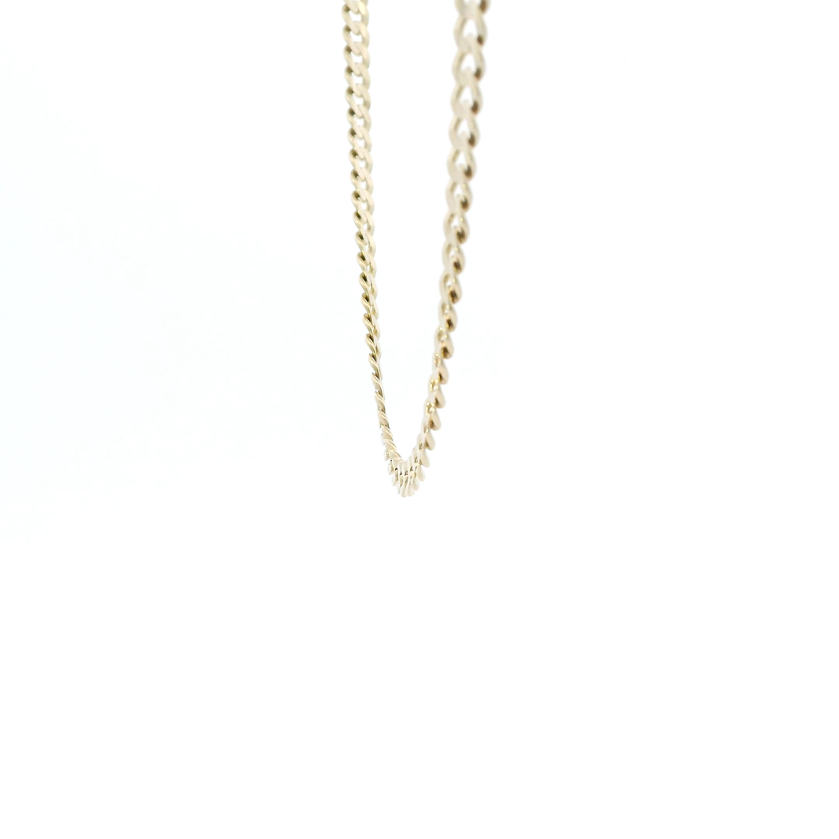 14K Yellow Gold 22" Semi Hollow Curb Chain