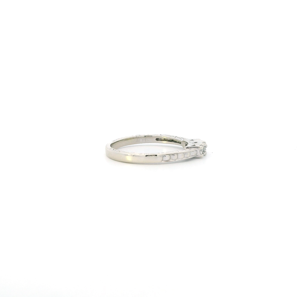 10K White Gold Diamond Womens Ring - 0.18ct