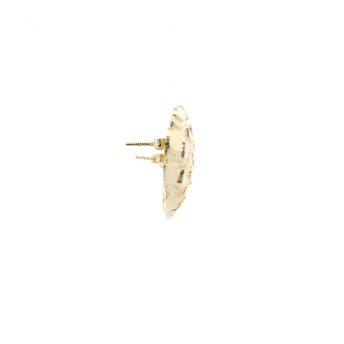 10K Yellow Gold Nugget Stud Earrings
