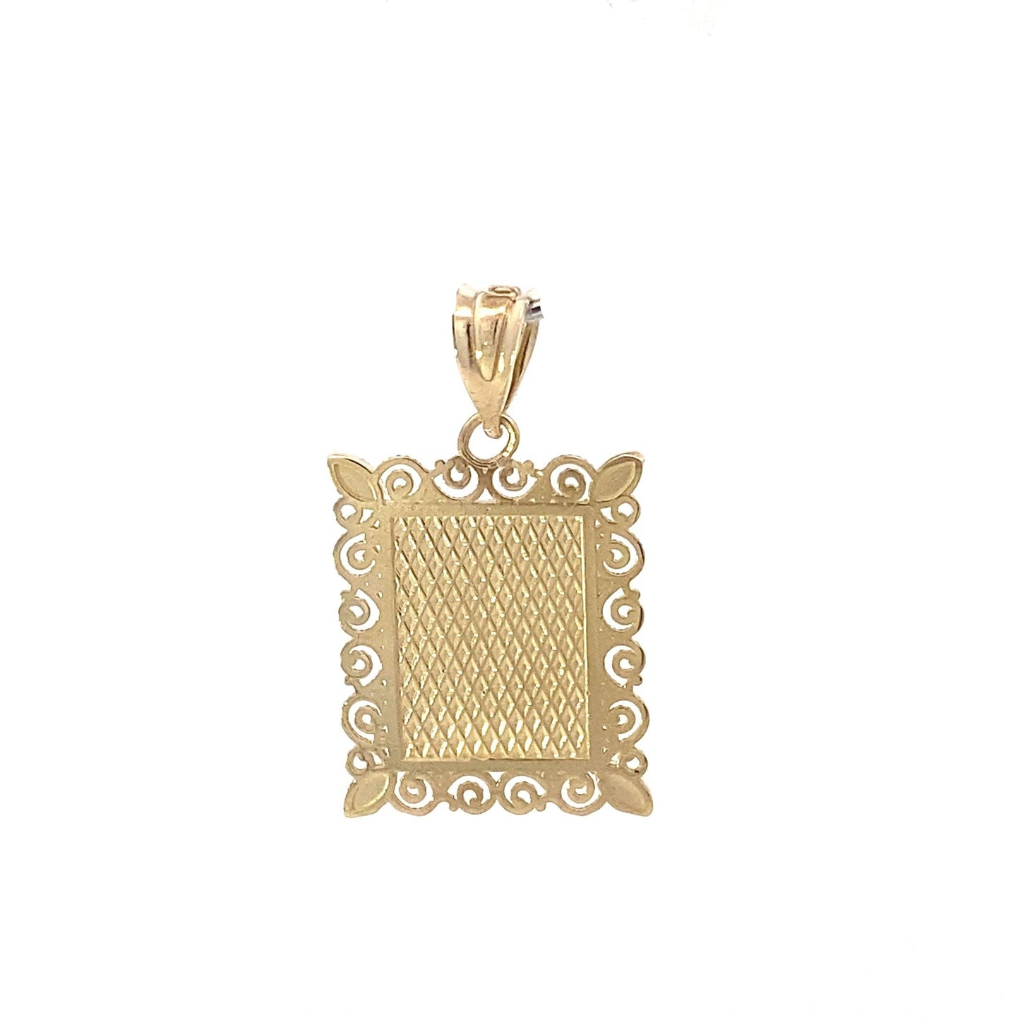 10K Yellow & White Gold 19x15mm Letter "T" Pendant
