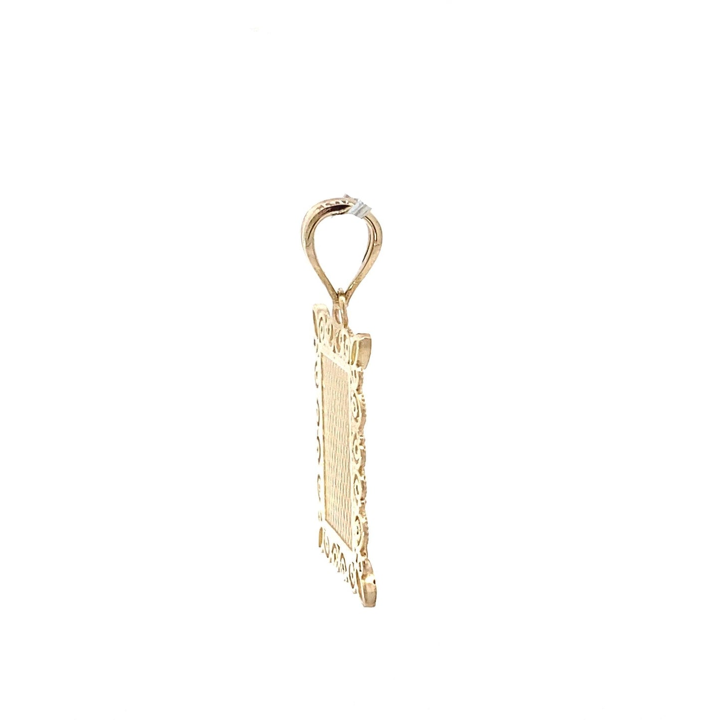 10K Yellow & White Gold 19x15mm Letter "T" Pendant