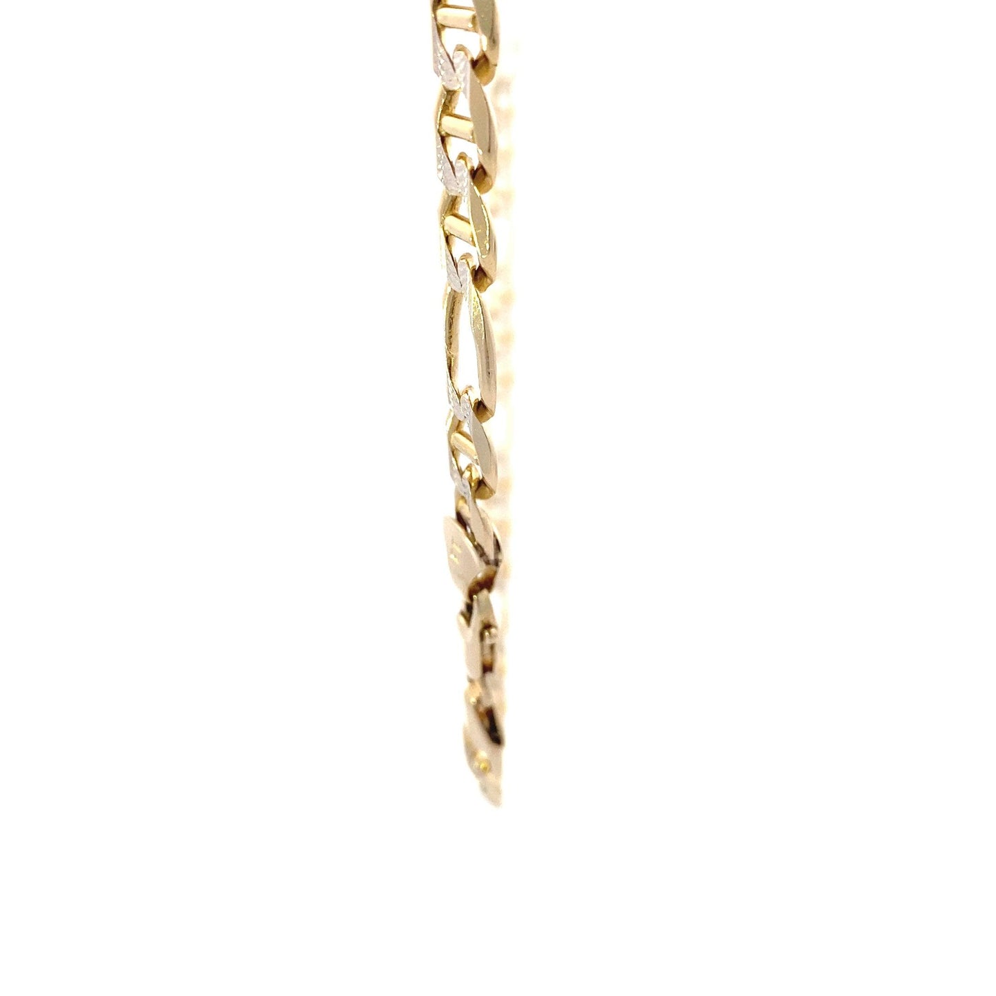 14K Yellow Gold 25" DC Figaro/Mariner Chain