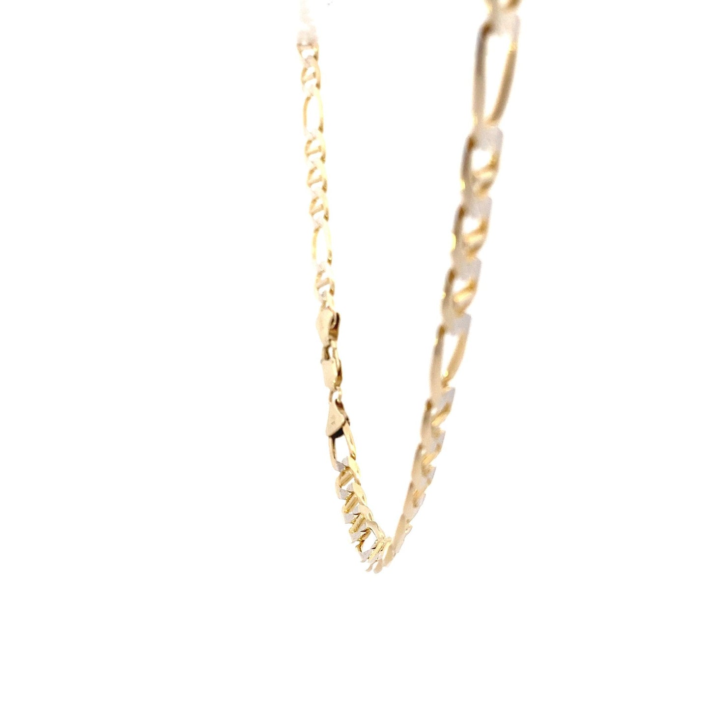 14K Yellow Gold 25" DC Figaro/Mariner Chain