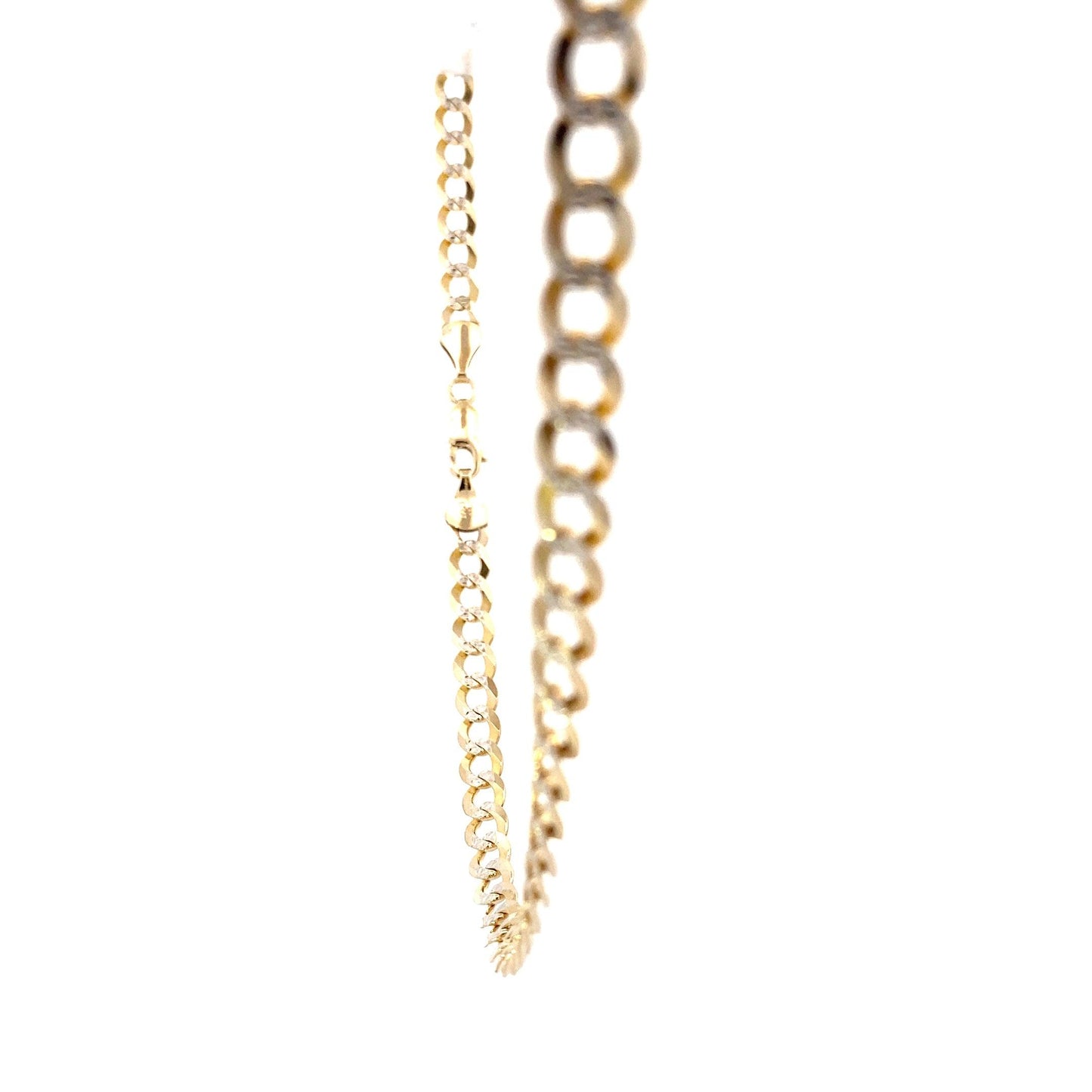 10K Yellow Gold 24" 5.7mm DC Curb Chain