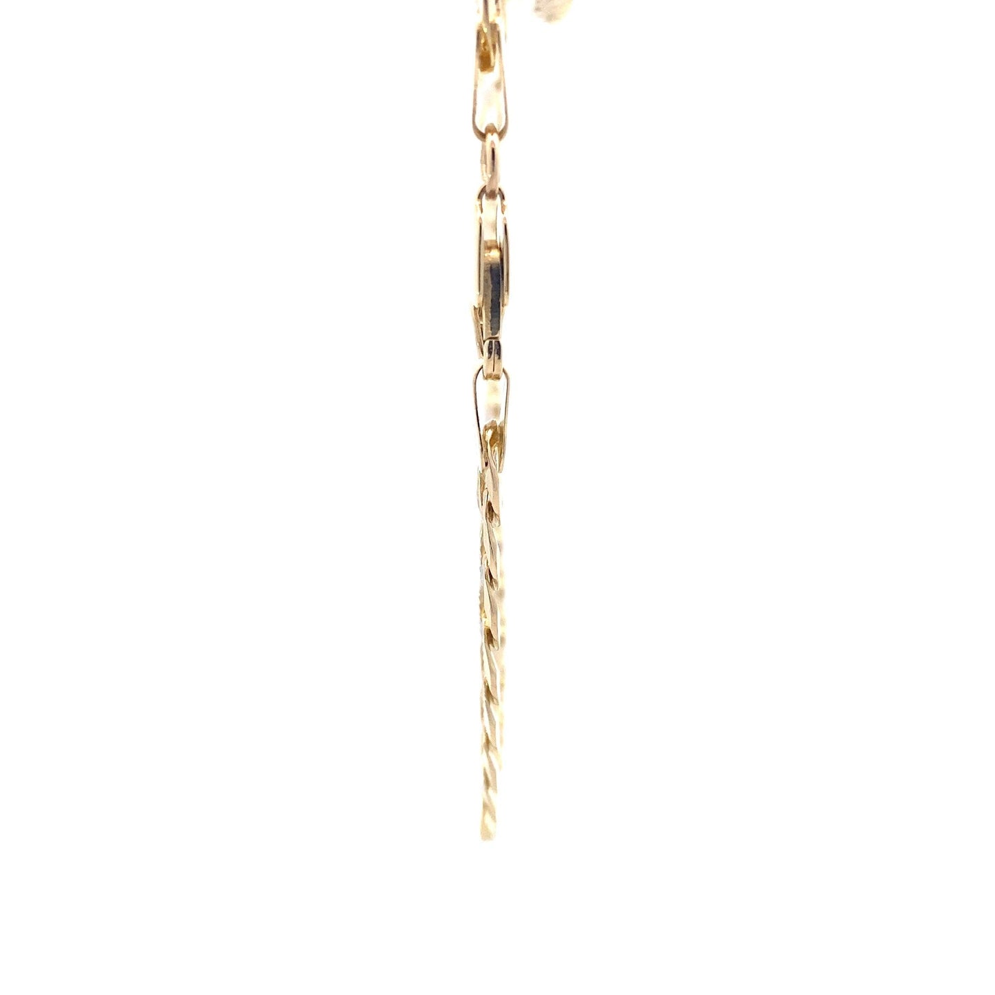 14K Yellow Gold Diamond Cut 24" Curb Chain